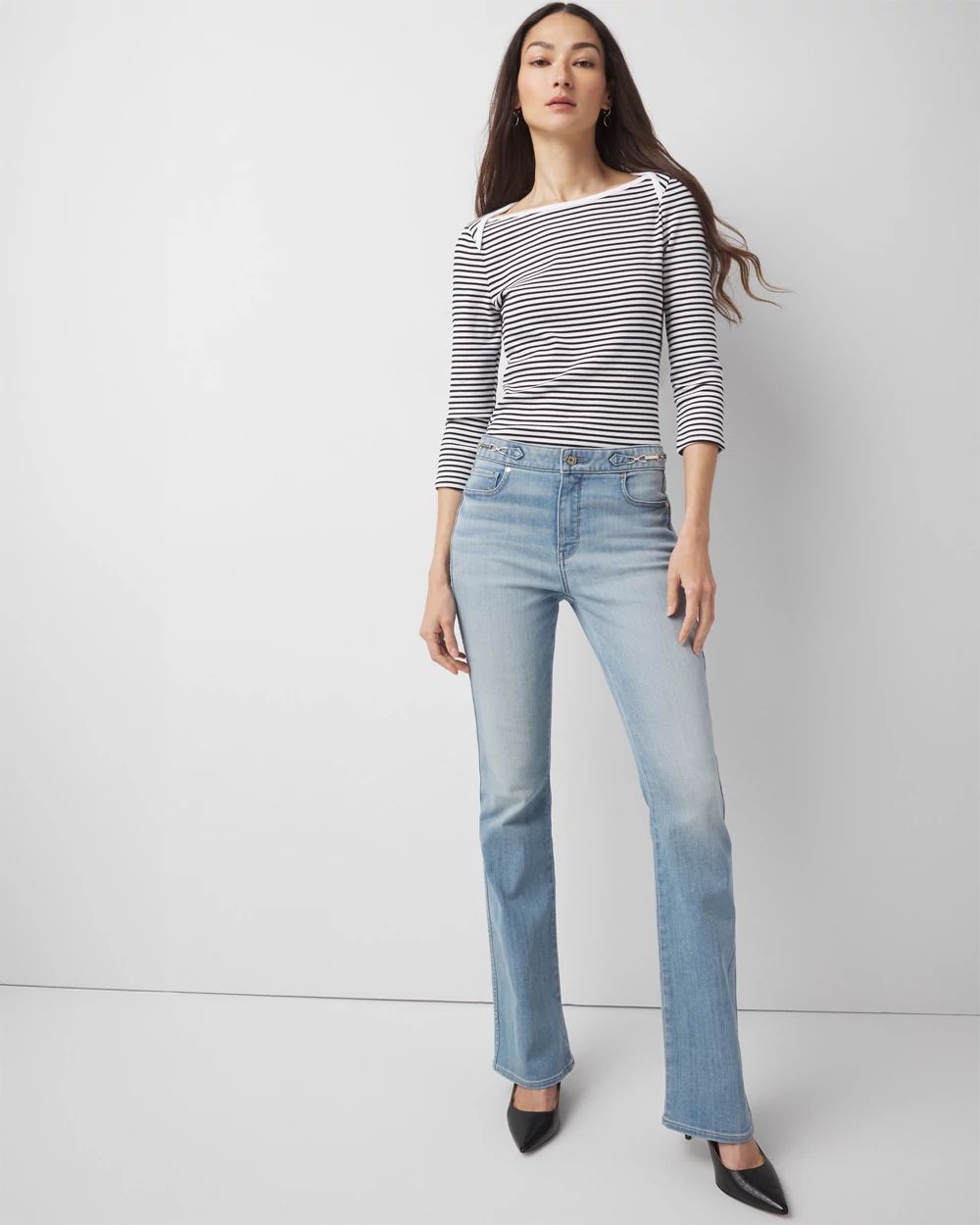 Levi's® Ribcage High Rise Distressed Flare Jeans | Dillard's